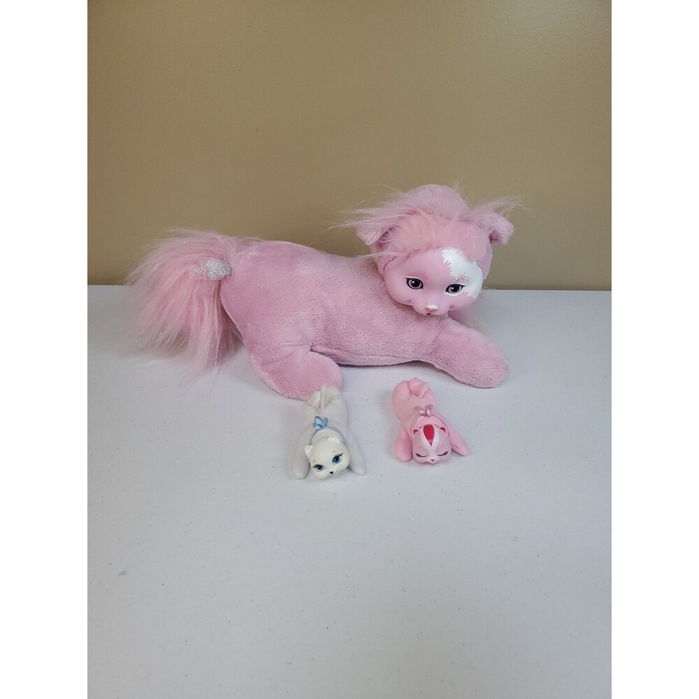Kitty Surprise Pink Plush with 2 Babies Kittens 2014 Stuff Animal